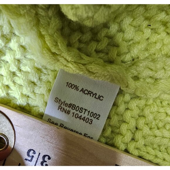Blu Pepper Yellow Chunky Sweater Oversized Textured Statement Sleeves Size S - Picture 11 of 12